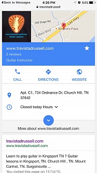 Guitar Lessons Google Review Guitar Teacher Guitar Instructor Guitar Lessons Travis Tad Russell